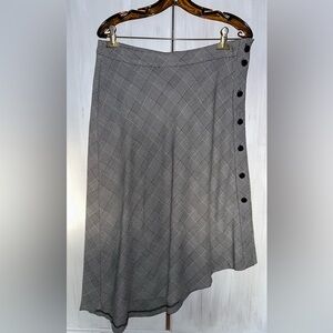 Women’s Asymmetrical Plaid Skirt Size 10  By Verve Blues Great Condition